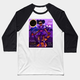 The top 10 best Black girl Total Solar Eclipse April 8 2024 Afro woman gift ideas for black girls and women Solar eclipse Baseball T-Shirt